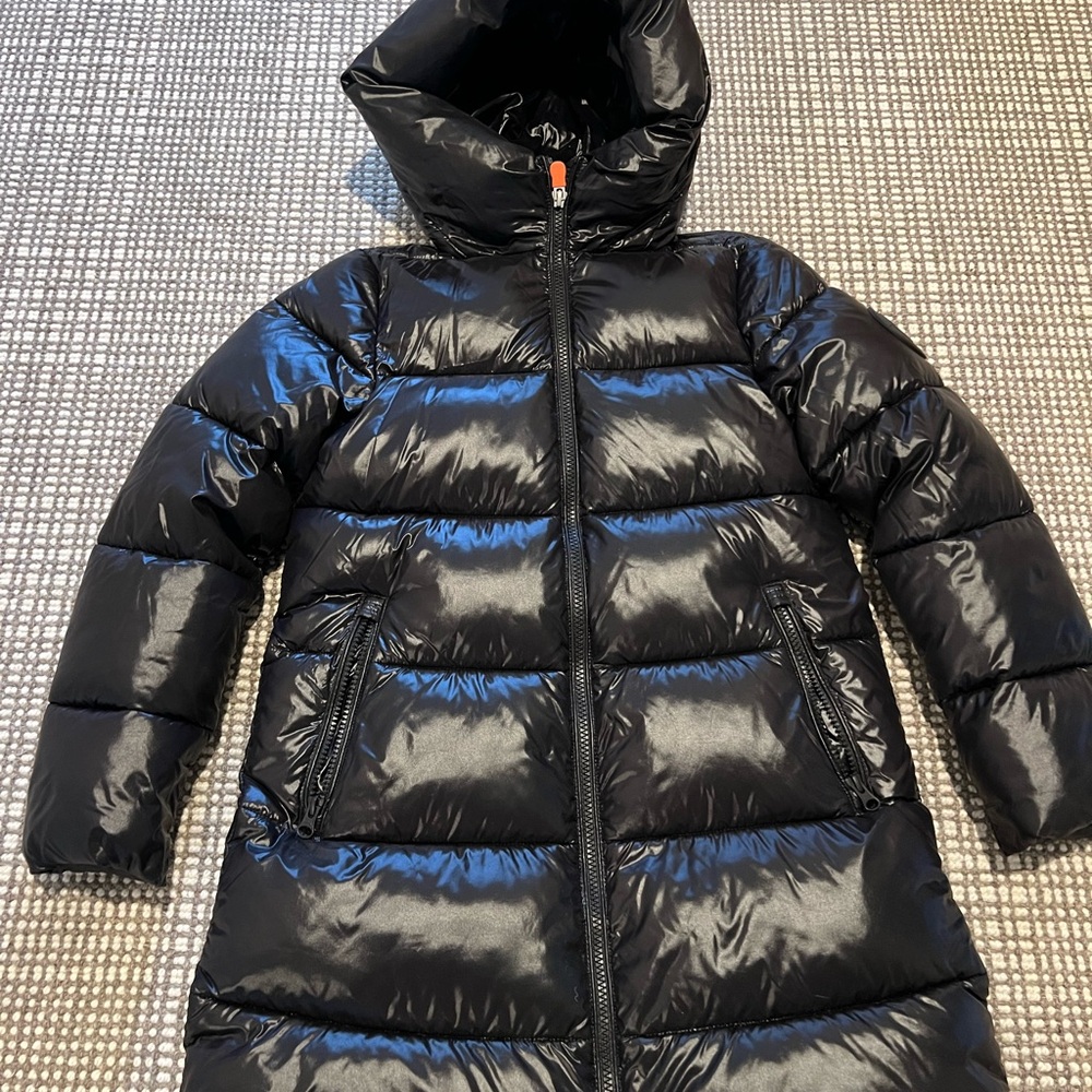 Girls Save the Duck Black Puffer Jacket